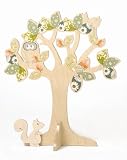 Enchanted Tree Shelf Stand with 60's Vintage Wallpaper Inspired Leaves, Eco Friendly Timber