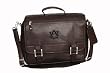 NCAA Embossed Expandable Leather Briefcase - Copper Canyon