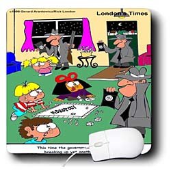 Cover image : Londons Times Funny Society Cartoons - Goverment Breaks Up Monopoly. Abuse - Mouse Pads
