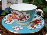 Royal Worcester Compton Woodhouse Miniature Cup & Saucer Cut Fruit