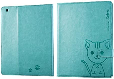 "Hello Deere" "Leiers Domi Cat" Series Wallet Style Soft Cover for iPad Air (Mint Ipad5-DMM-C01)