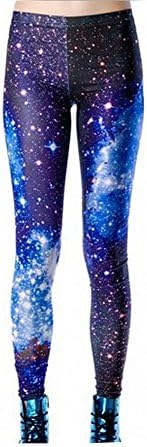 Lokebi Women Stretch Luxury Galaxy Print Leggings Space Tight Pants Fadeless