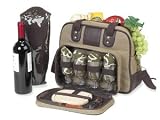 Outdoor Living : Picnic at Ascot 355HU Hudson Wine & Cheese Cooler for 4 Rugged Khaki