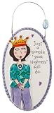 Department 56 My Friend Ronnie By Ronnie Walter Girl Power Series Your Highness Oval Ceramic Plaque