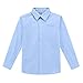 Bienzoe Classical Boy's School Uniform Long Sleeve Button Down Oxford Shirt