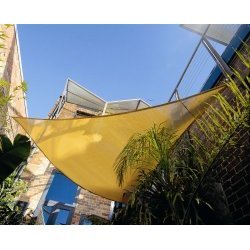 Coolaroo 11'10 Triangle Shade Sail with Hardware Kits, Desert Sand