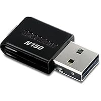 TRENDnet 150 Mbps Mini Wireless N USB 2.0 Adapter TEW-648UB (Black)