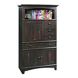 Computer Desk Armoire - Antiqued Paint Finish