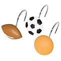 Sports Star Shower Curtain Hooks