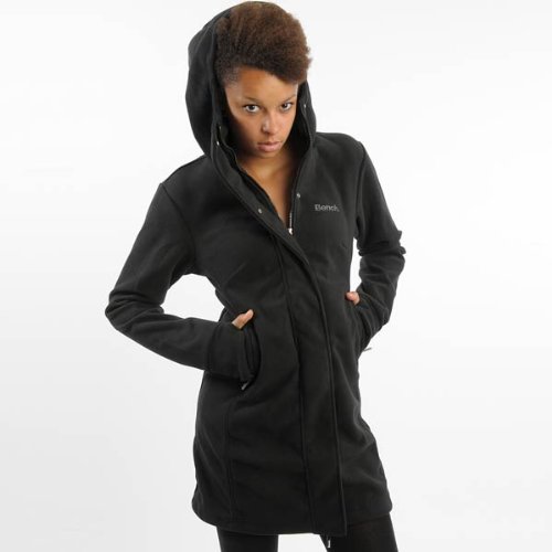 Bench Damen Fleecematel Gebondet HOOD, black-charcoal, S Preisvergleich