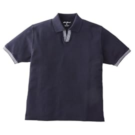 Eddie Bauer(エディー・バウアー) 半袖スプリットネックソリッドポロ