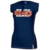 Reebok Chicago Bears Ladies Navy Blue Astronomy Split Neck T-shirt