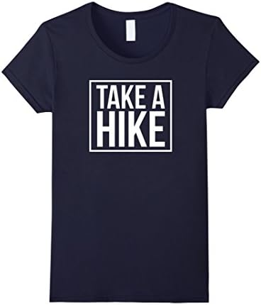 Women's TAKE A HIKE t-shirt Medium Navy