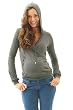 The Banded Bottom Rayon Knit Hoodie Top