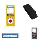 Yellow Durable Flexible Soft Silicone Skin Case + Premium Reusable LCD Screen Protector + Elastic Armband for Apple ipod Nano Chromatic 8GB, 16GB 4G 4th Generation