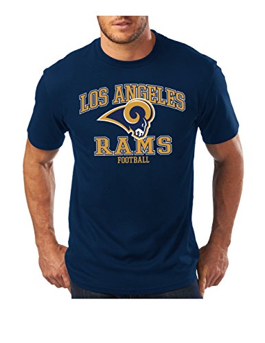 NFL La Rams Men's Greatness Short Sleeve Basic Tee, XX-Large, Navy