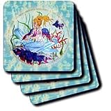 Review 3dRose LLC  / Aquamarine Dreams - Set Of 8 Ceramic Tile Coasters