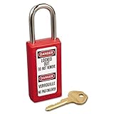 Master Lock Government Safety Lockout Padlock, Zenex, 1 1/2", Red, 1 Key, 6/Box MASTER LOCK COMPANY 