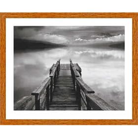 Tableau avec cadre: Gary Faye, "Infinity", 50 x 40 - Bois Markant: Marron clair