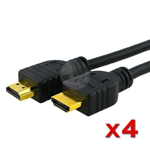 4 PACK Ultra Series - 3ft High Speed HDMI Cable - Category 2 Certified - Supports 3D - - 1080p - Blu-Ray - PS3 - XBox 360