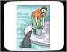 Mouse Pad with human, body, lion, individuals, individual, boy, persons, sea, humans, seal, people, animal, person, swimming