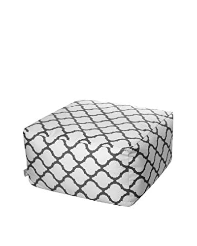 Glam Home Pouf Soraya Bianco/Grigio
