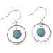 Handmade Blue Turquoise Beaded Earrings With Sterling Silver