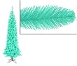 6.5' Pre-Lit Seafoam Ashley Spruce Pencil Christmas Tree - Blue/Green Lights