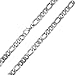 7mm Men Stainless Steel Medium Figaro Chain Necklace 24in