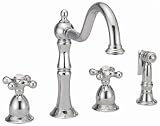 World Imports Belle Foret N120 02 Kitchen Faucet w/Side Spray, Polished Brass