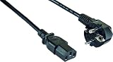 INLINE Netzkabel Schukostecker gewinkelt auf Kaltgeraetestecker schwarz 2,5m