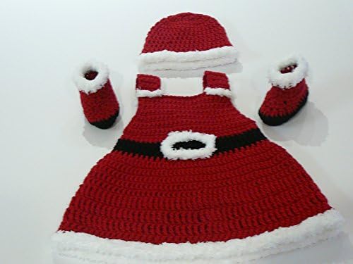 Santa Baby Outfit (Crocheted) 0-3 Months