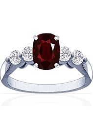 18K White Gold Cushion Cut Ruby Ring With Sidestones (GIA Certificate)