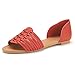 DREAM PAIRS RITAA Women's Gladiator Easy Slip On Open Narrow Toe Flat Summer Sandals