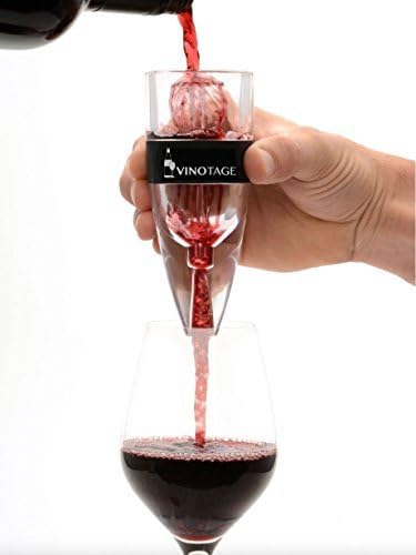Vinotage Pro Wine Aerator - Professional Decanter with Stand and Travel Pouch - Efficiently Aerates Red Wines with No Leaks or Overflow