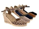 WOMENS ESPADRILLE HESSIAN WEDGES ANKLE STRAP PLATFORM CLOSED TOE SANDALS SHOES CANVAS 3-8