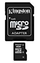 Kingston 4 GB microSDHC Class 4 Flash Memory Card SDC4/4GB