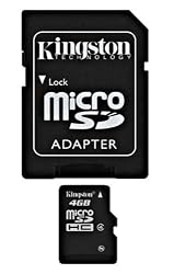 Kingston 4 GB microSDHC Class 4 Flash Memory Card SDC4/4GB