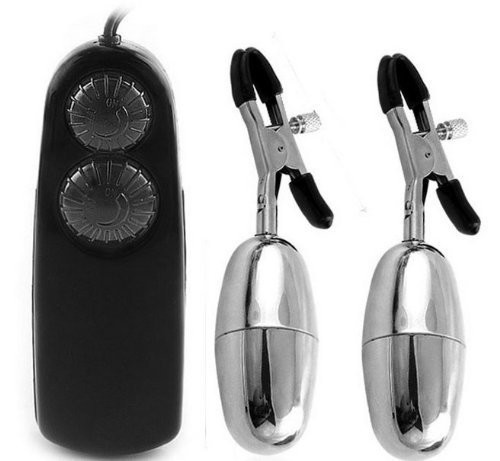 Ushoppingcart New Arrive Strong Vibrating Nipple Clamps Breast Clamp with Vibrating Bullet Love Egg Electric Waterproof Multi Speed Bdsm S&m Erotic Sex Toy Sex Bondage for Women/female Mastrubation