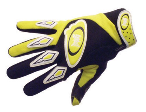 Savage Flite BMx Mountain Bike Full Finger Gloves Yellow Medium