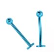 Anodized Blue Titanium Labret - 16g - 8mmx3mm Ball (Sold as Pair)