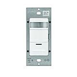 Leviton IPP15-1LW Decora Manual-On Occupancy Sensor, Single Pole, 3-Way or More Applications, 180-Degree Field of View, White