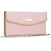 iPhone 6 6s Wallet Case, True Color© Premium Perforated Zipper Decorated Leatherette Wristlet Clutch Folio Flip Wallet Purse Clubbing Case Cover - Nude Pink