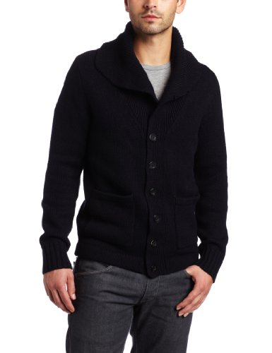 Earnest Sewn Mens Waxed Wool Barn Jacket, Black, 