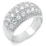 Sterling Silver Cubic Zirconia CZ Ring - size 5