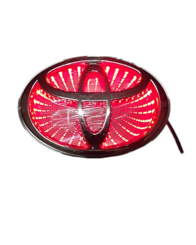 MICTUNING Car 3D LED LOGO lights emblem badge sticker Lamp for Toyota Corolla RED