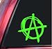 Anarchy Symbol Vinyl Decal Sticker - Lime Green