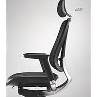Furinno Zoom High Back Leather Mesh Executive Office Chair - Dynamic with Self-Balancing and Lumbar Support