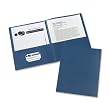 Avery Two-Pocket Dark Blue Folders (47985)