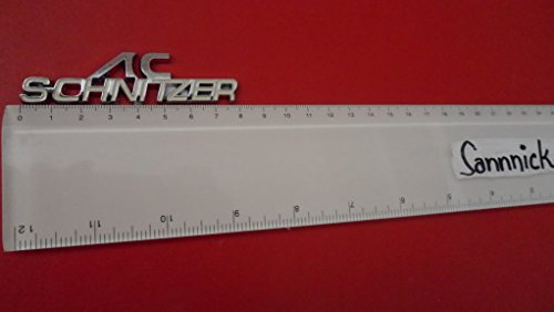 BMW AC SCHNITZER SMALL WHITE kleine wei&szlig;e petit blanc M M-TECH M-SPORT ABS BADGE EMBLEM CAR AUTO VOITURE ABZEICHEN EMBLEME STICKER CHROME DECAL DECO LOGO uk